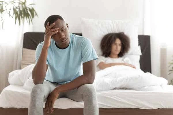 Man upset about ED symptoms Farthingstone