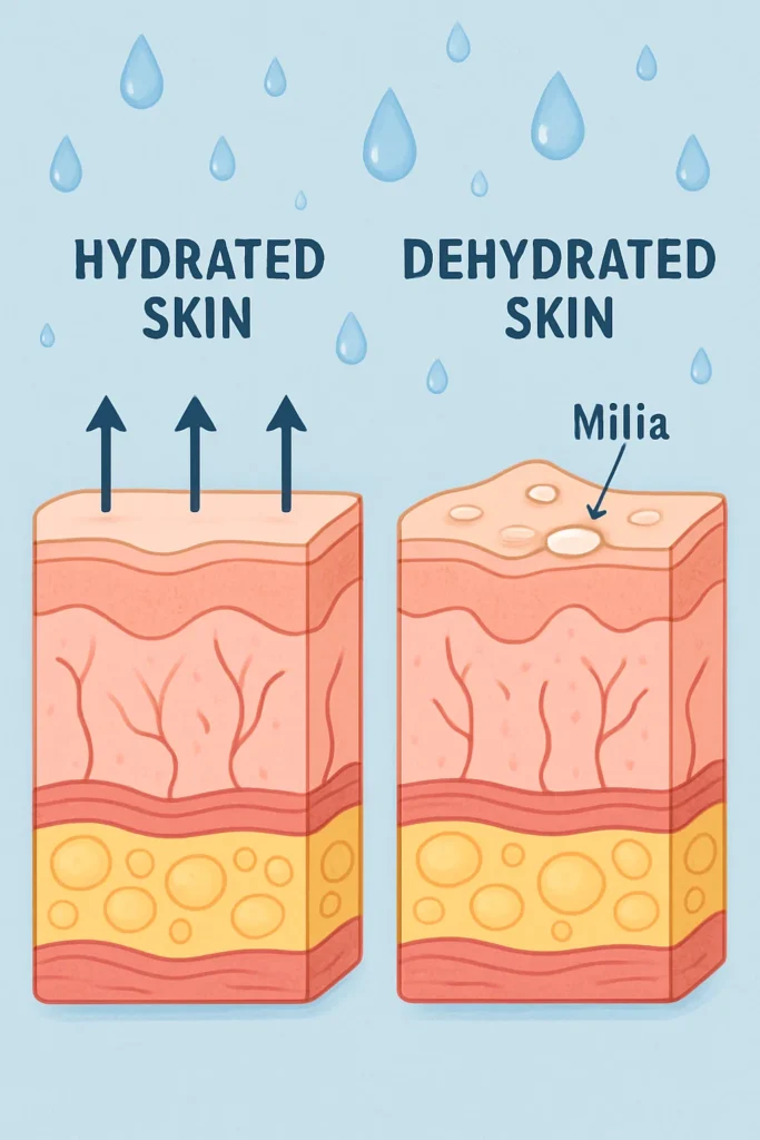 The importance of hydration and milia production Farthingstone