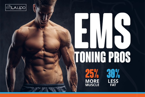 Image of man with sculpted stomach showing the fat loss and muscle gain of LA-EMS Body Sculpting Treatment Farthingstone