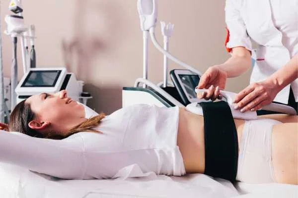 woman having body sculpting to help improve her body image and her mental health Farthingstone