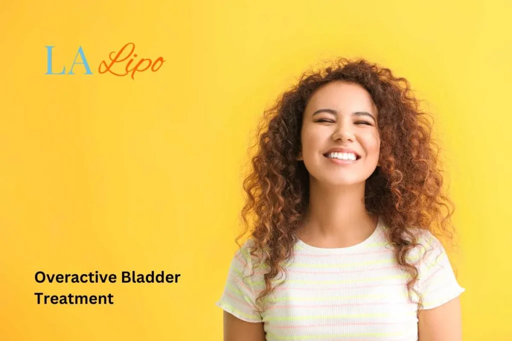 woman smiling about overactive bladder treatment Farthingstone solutions